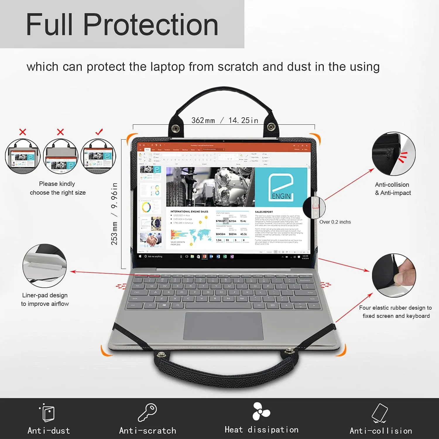 Protective Case   Portable Bag for 15.6" Lenovo IdeaPad 3 15IIL05 15ADA05 15ARE05 15IGL05 15IML05/ideapad L340-15API L340-15IWL L340-15IRH/ideapad L3 15 15IML05 15ITL6/THINKPAD P1 Gen 4,Black