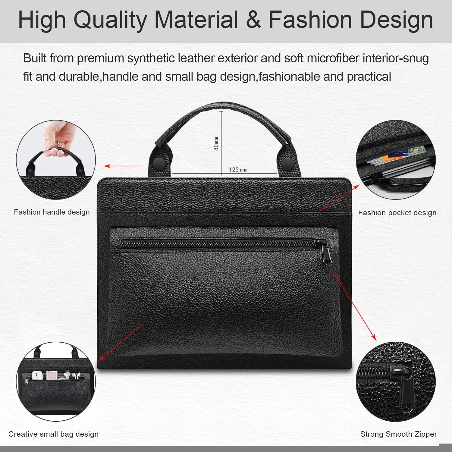 Protective Case   Portable Bag for 15.6" Lenovo IdeaPad 3 15IIL05 15ADA05 15ARE05 15IGL05 15IML05/ideapad L340-15API L340-15IWL L340-15IRH/ideapad L3 15 15IML05 15ITL6/THINKPAD P1 Gen 4,Black