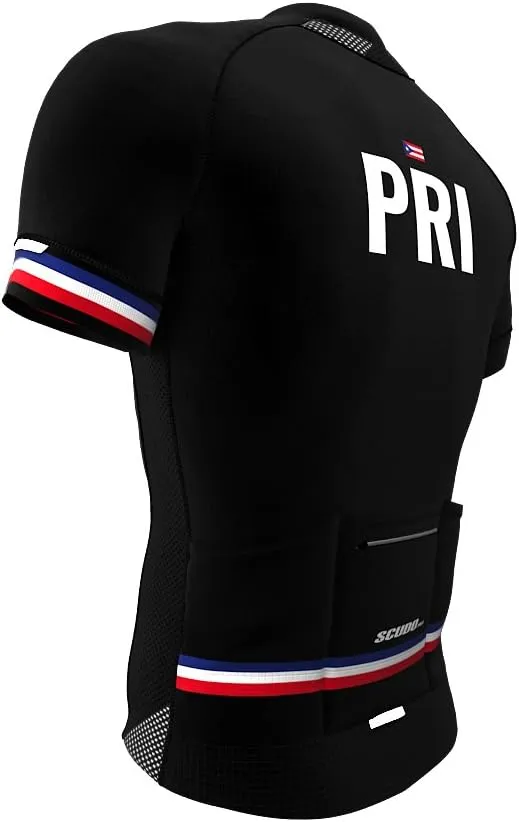 Puerto Rico Code Short Sleeve Cycling PRO Jersey for Men
