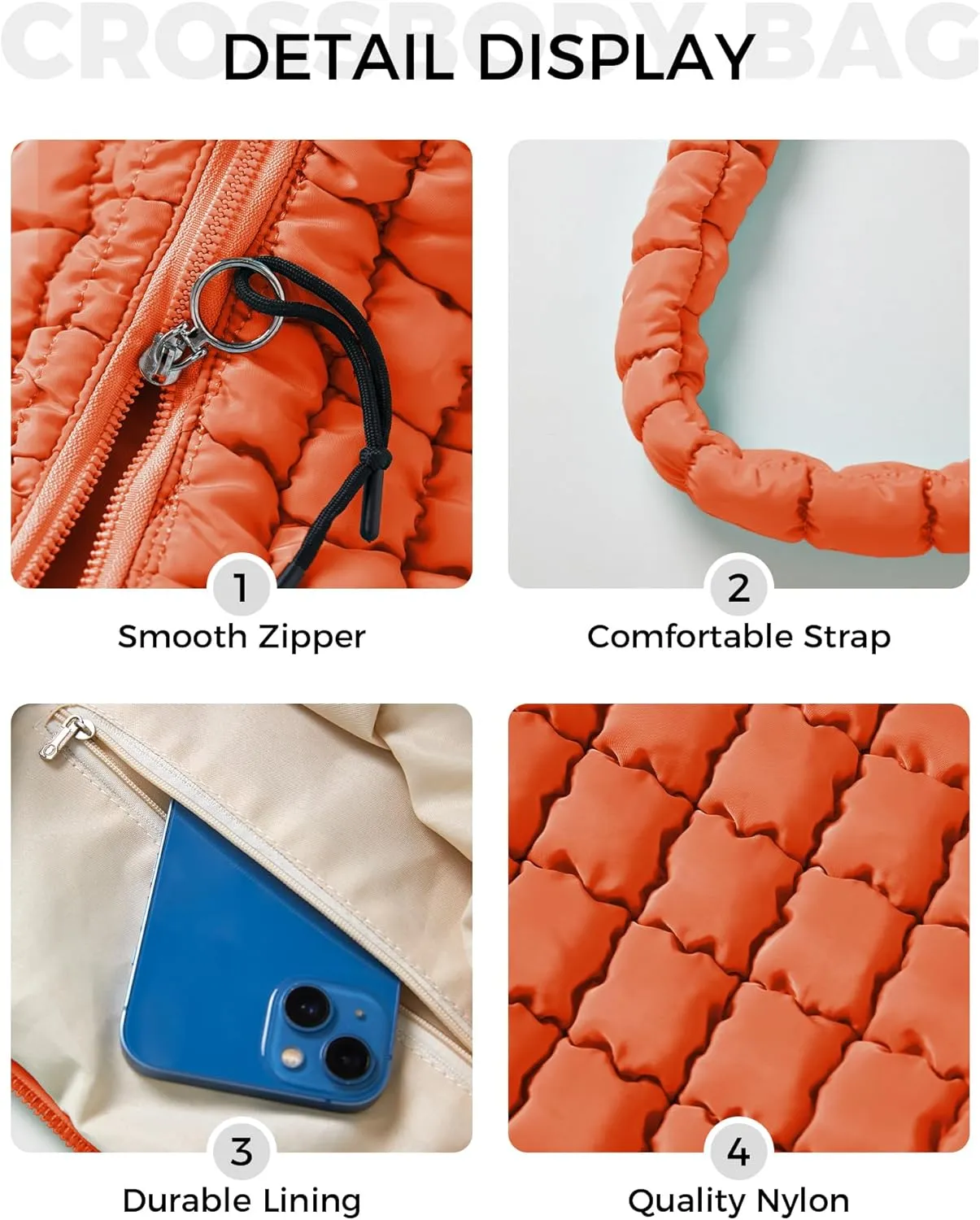 Puffer Quilted Shoulder Bag for Women Padding Shoulder Bag Puffy Hobo Bag Trendy Tote Bag 2025