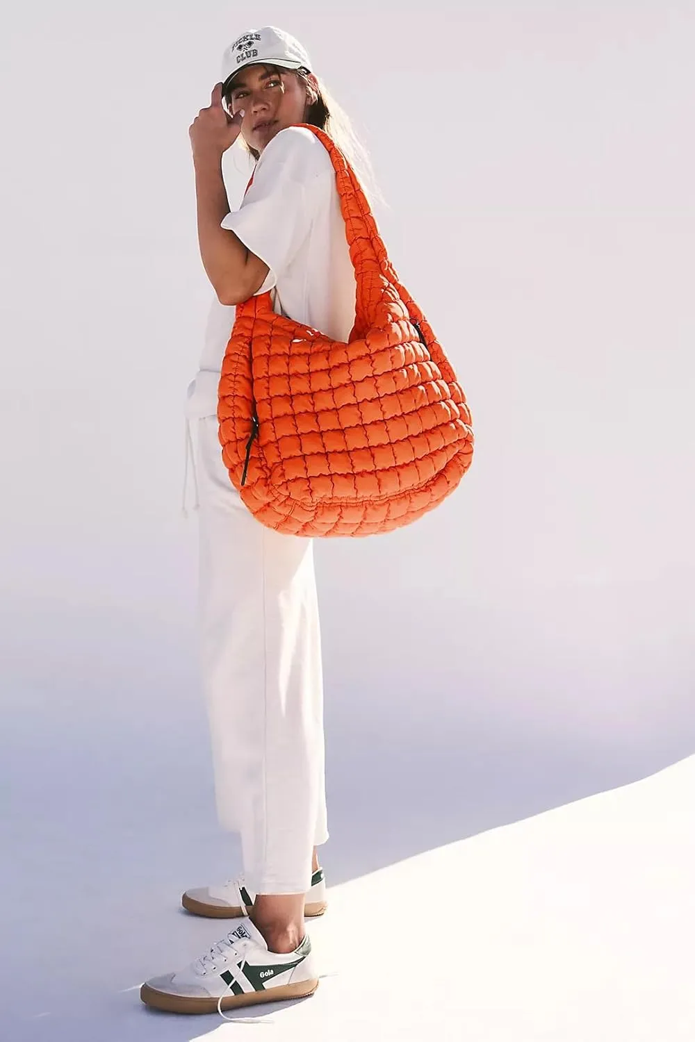 Puffer Quilted Shoulder Bag for Women Padding Shoulder Bag Puffy Hobo Bag Trendy Tote Bag 2025