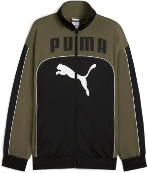 PUMA - Mens Future Archive Relaxed Track Jacket, Color Black/Loden Green, Size: Large