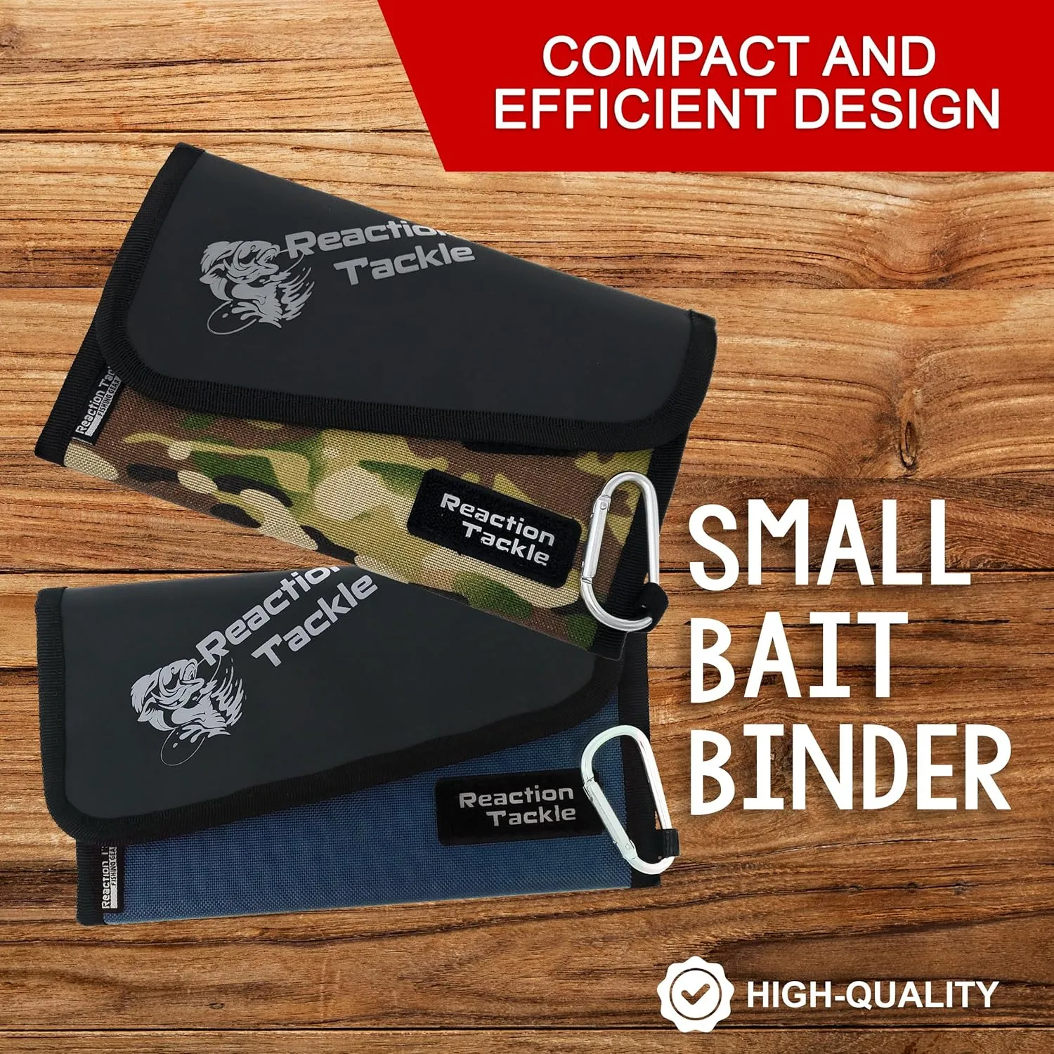 Reaction Tackle Fishing Tackle Organizer Case | Soft Bait Binder | Keep Soft Plastic Baits and Tackle Organized | Removable Storage Pockets