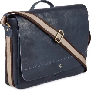 Real Leather Laptop Bag Men Women Distressed Vintage Messenger Satchel Shoulder Bag