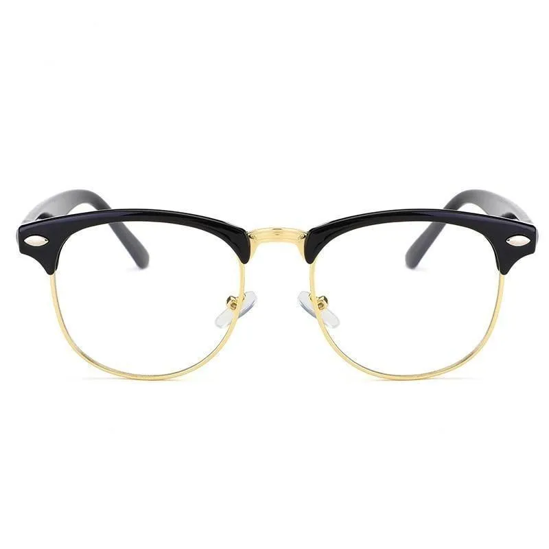 Retro Fashion Metal Half Frame Glasses Frame Woman Men Reading Glass - Unique and Classy