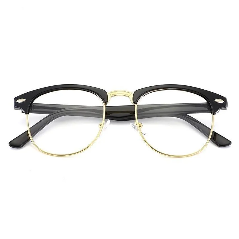Retro Fashion Metal Half Frame Glasses Frame Woman Men Reading Glass - Unique and Classy