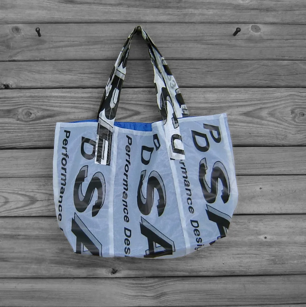 Reusable Market Tote Sabre Parachute Logos lined with Ripstop Nylon