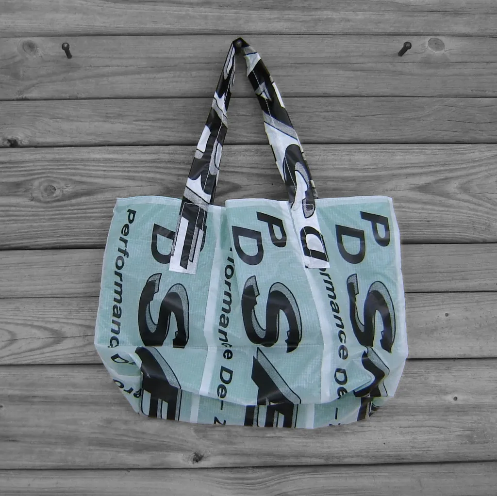 Reusable Market Tote Sabre Parachute Logos lined with Water Resistant Zero Porosity Ripstop