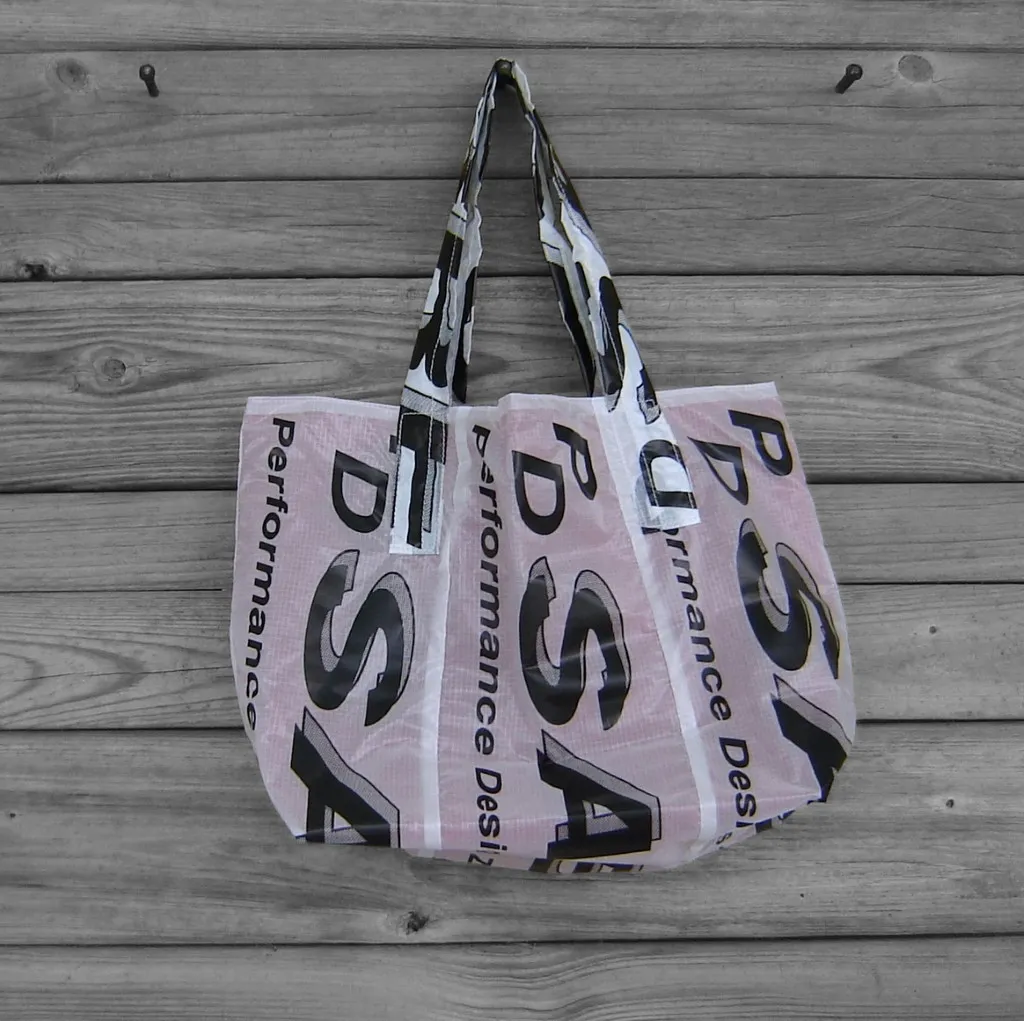 Reusable Market Tote Sabre Parachute Logos lined with Water Resistant Zero Porosity Ripstop