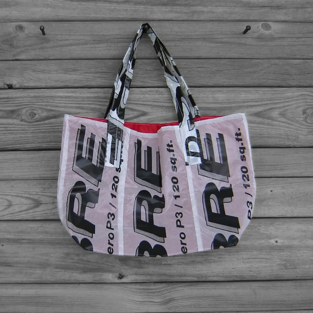 Reusable Market Tote Sabre Parachute Logos lined with Water Resistant Zero Porosity Ripstop