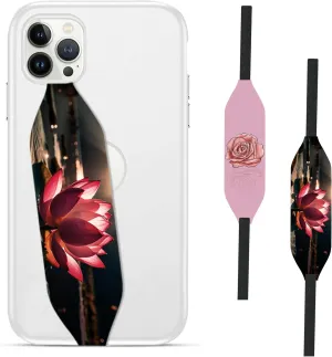 Reversible Phone Strap | Comfortable Cell Phone Finger Holder & Phone Loop for Secure Handling | Phone Hand Straps for Phone Cases | Wireless Charging Compatible - Dahlia Icon