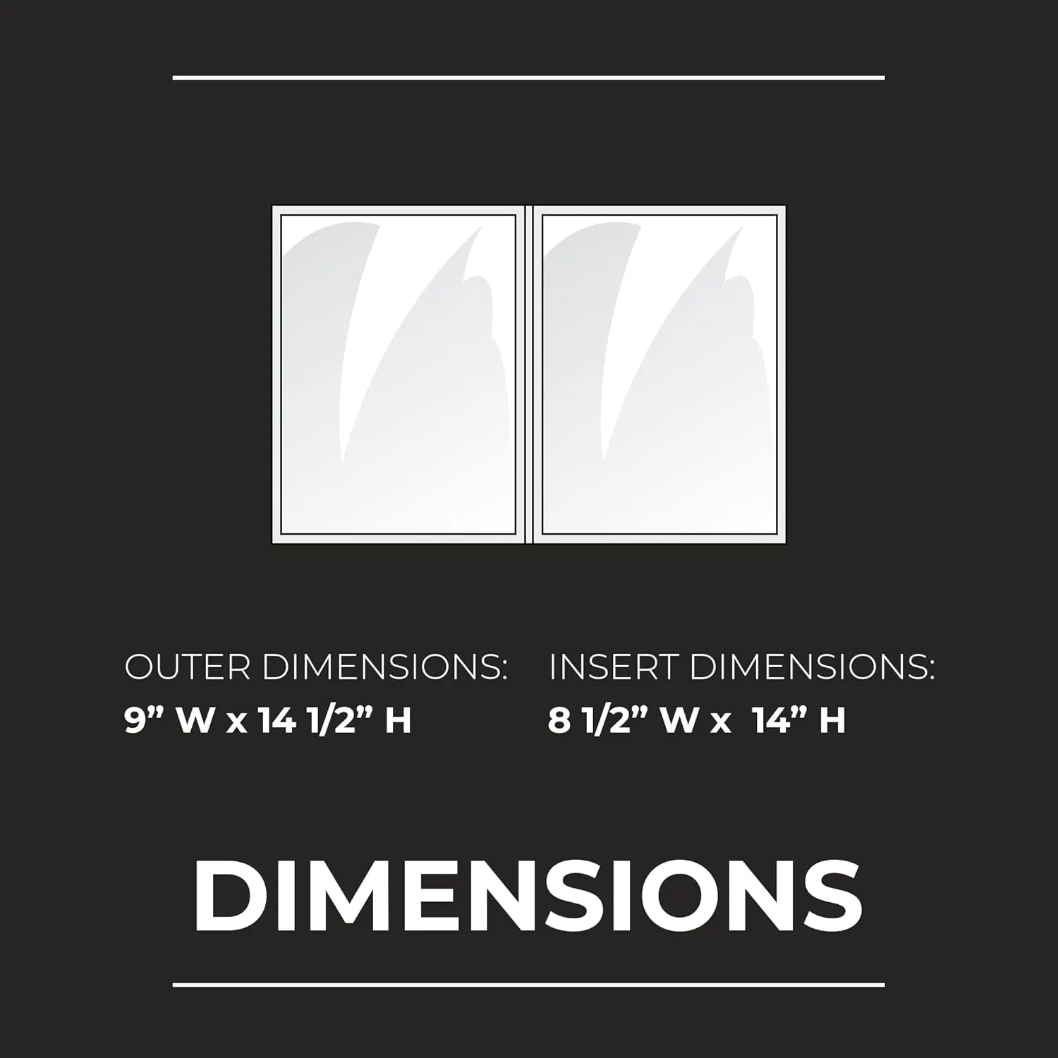 Risch Double-Sided All Clear Vinyl Menu Cover | Two-Sided 4 View Folding Menu Booklet | Slip in Side-Loading Cover | Wipeable, Reusable | 8.5” x 14” | Pack of 24