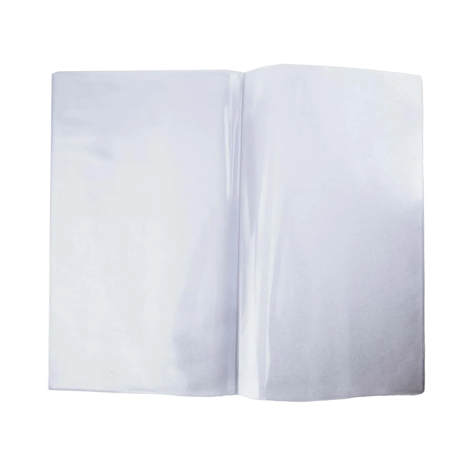 Risch Double-Sided All Clear Vinyl Menu Cover | Two-Sided 4 View Folding Menu Booklet | Slip in Side-Loading Cover | Wipeable, Reusable | 8.5” x 14” | Pack of 24