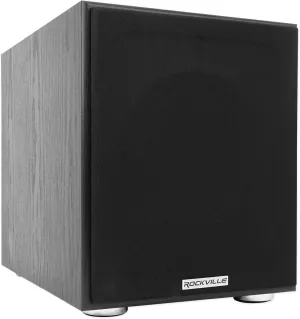 Rockville Rock Shaker 8" 400W Powered Home Theater Subwoofer, Deep Bass, Compact Design, RCA/Speaker Inputs, Perfect for Movies and Music