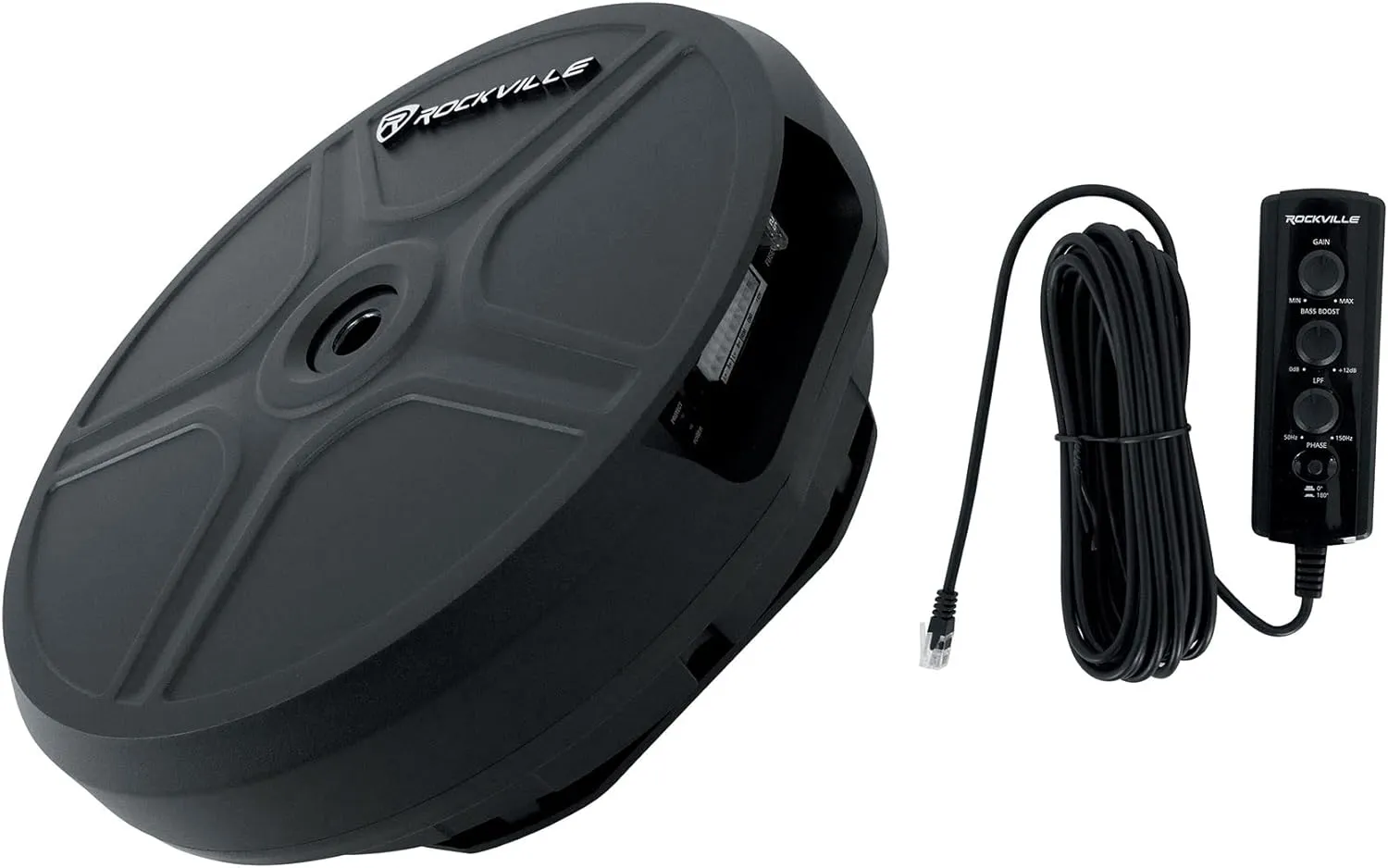 Rockville RockGhost V2 800W Powered 11" Car Subwoofer, Anti-Theft Spare Tire Design, Deep Bass, Easy Install, Perfect for Car Audio Enthusiasts