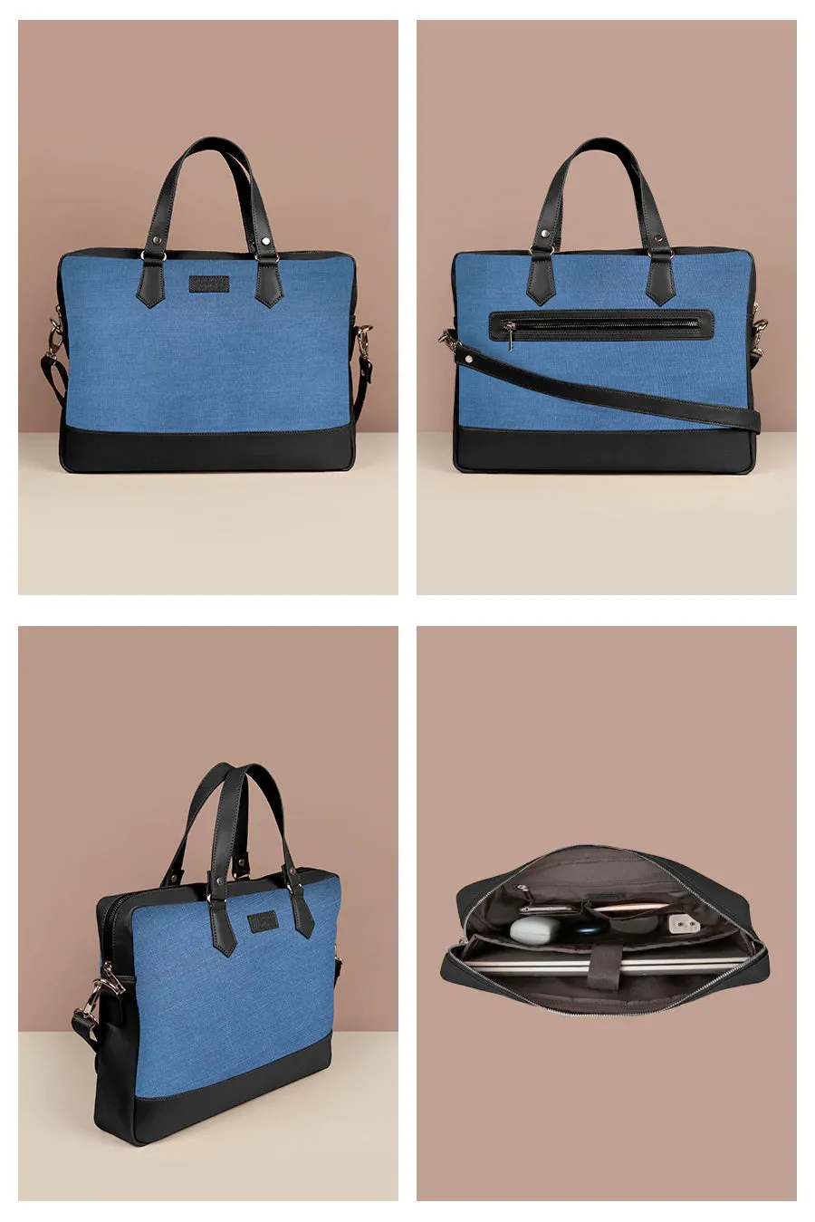 Ross Soft Jute 15 Inch Laptop Bag for Men