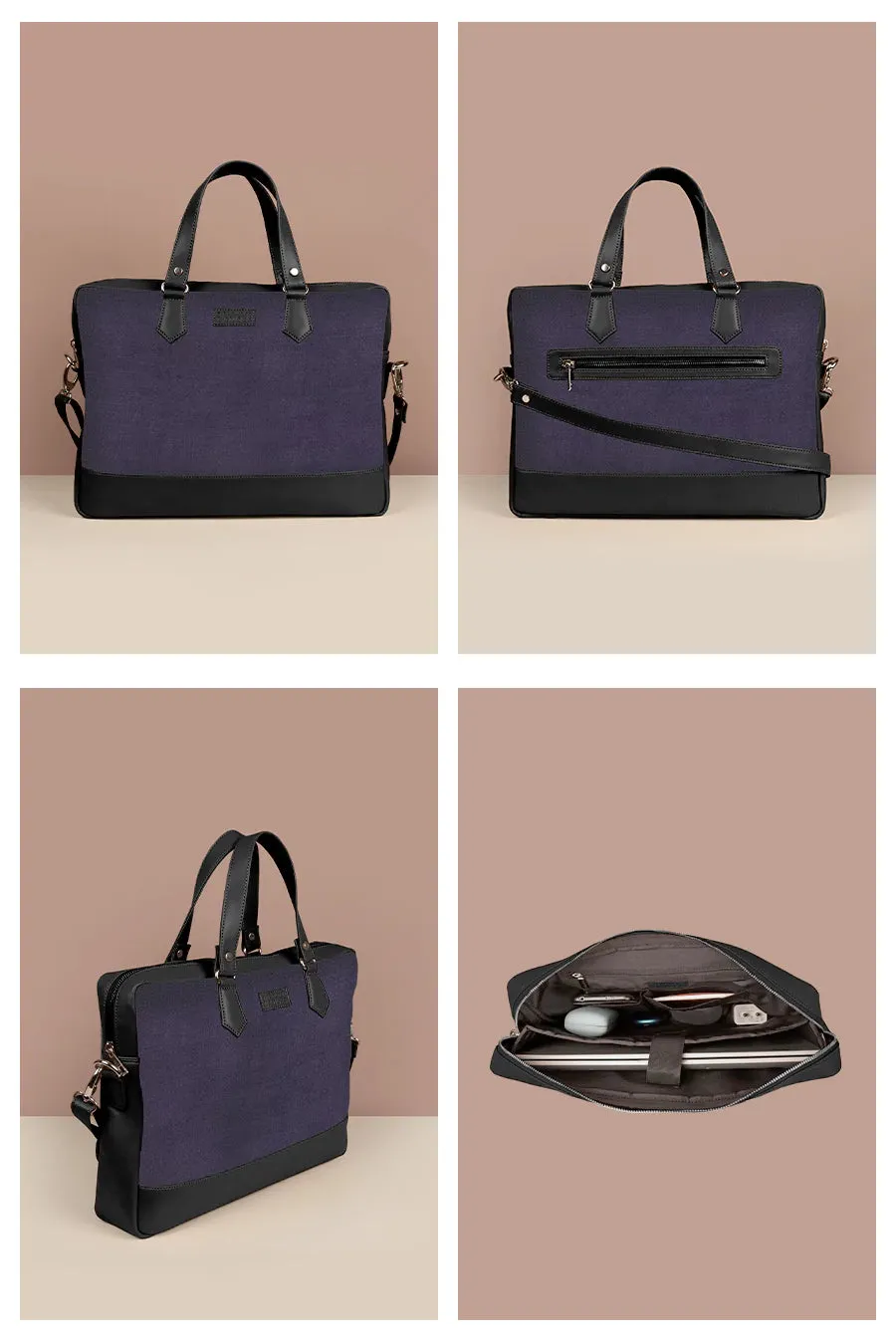 Ross Soft Jute 15 Inch Laptop Bag for Men