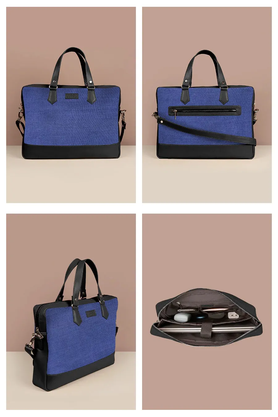 Ross Soft Jute 15 Inch Laptop Bag for Men