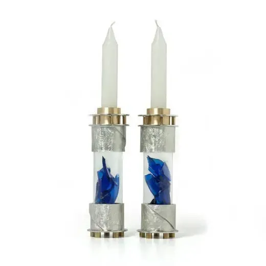 Round Wedding Shard Candle Holders 184 by Joy Stember Metal Arts Studio