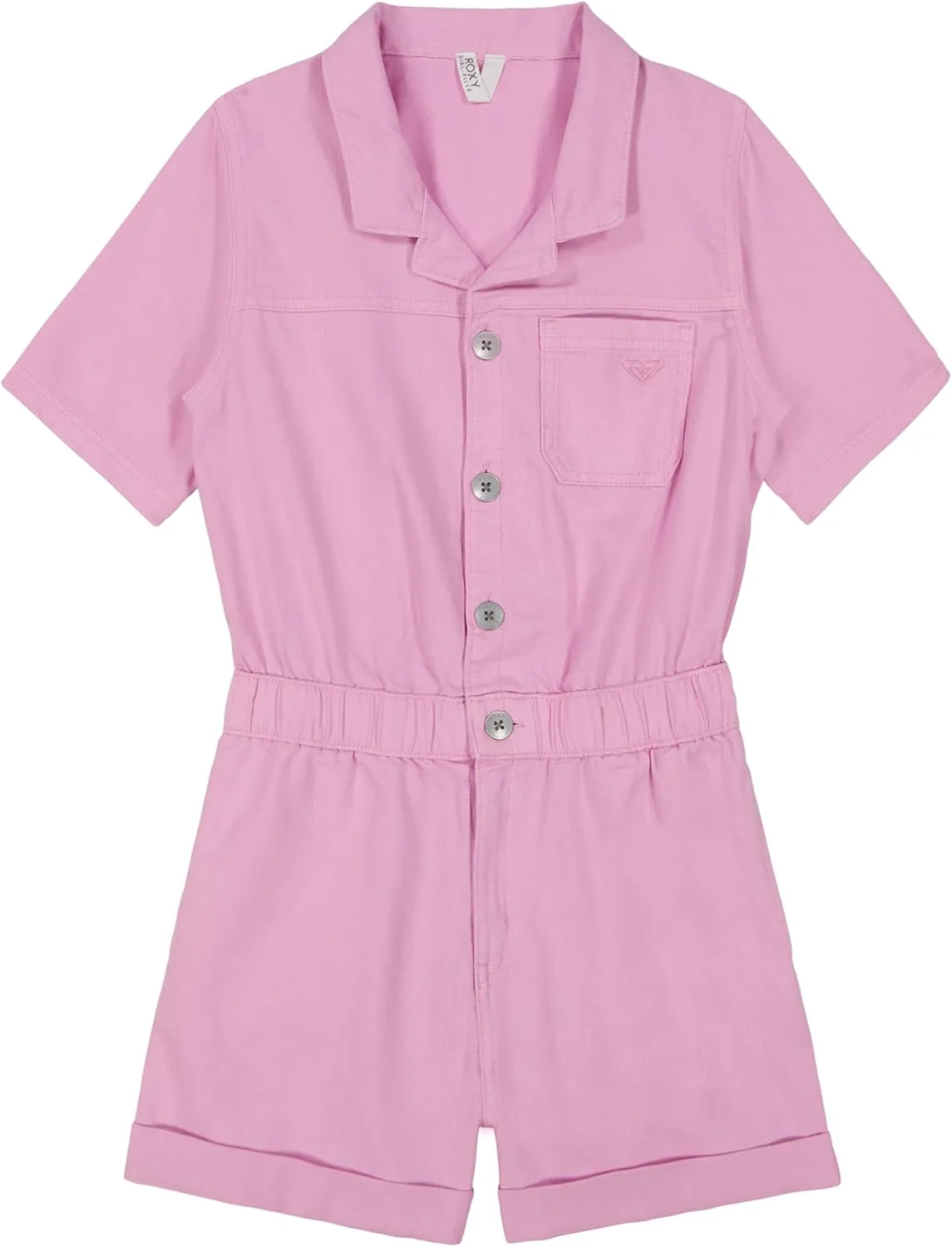 Roxy Girls Oceanview Jumpsuit, Casual Fit, Short Sleeves & Elastic Waistband