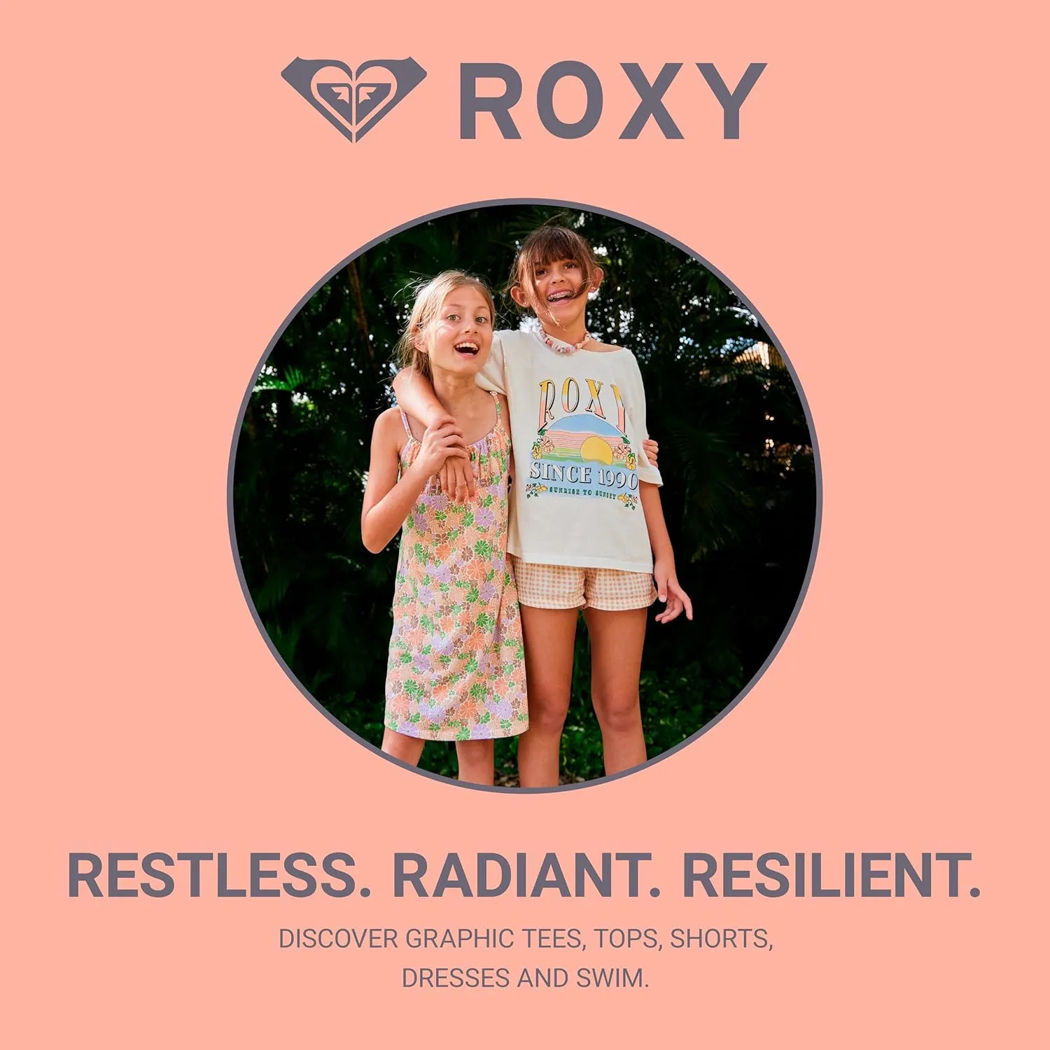 Roxy Girls Oceanview Jumpsuit, Casual Fit, Short Sleeves & Elastic Waistband