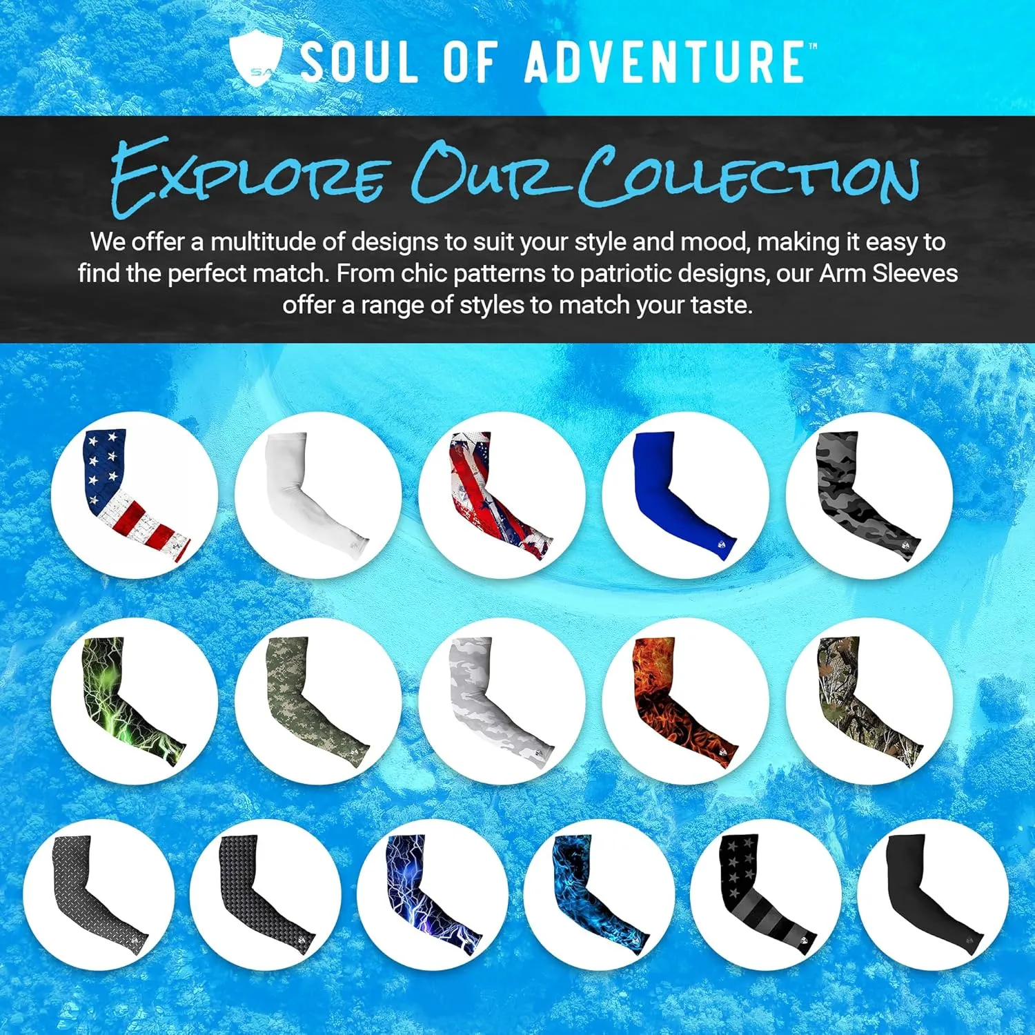 S A Compression Arm Sleeve UV 30  Sun Protection, Moisture Wicking, 4-Way Stretch