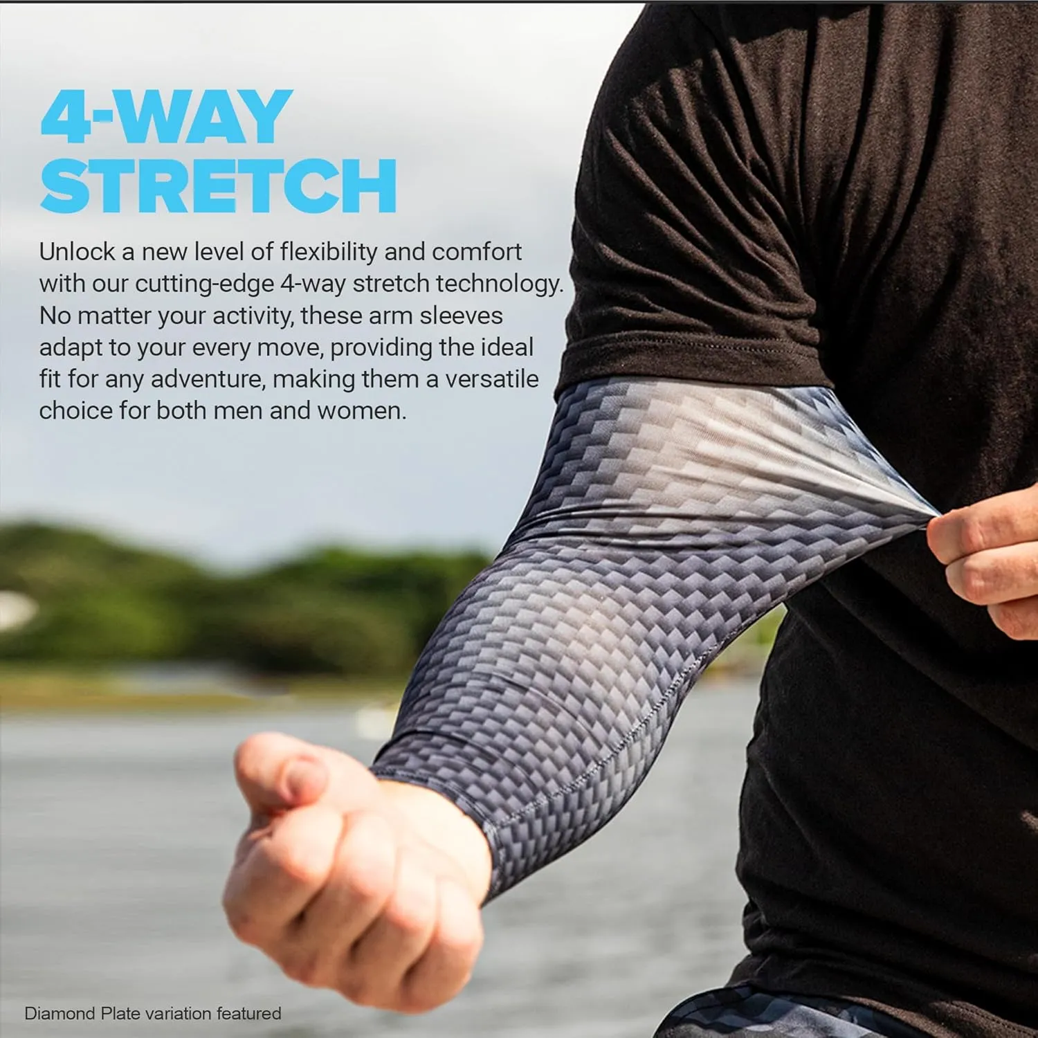 S A Compression Arm Sleeve UV 30  Sun Protection, Moisture Wicking, 4-Way Stretch