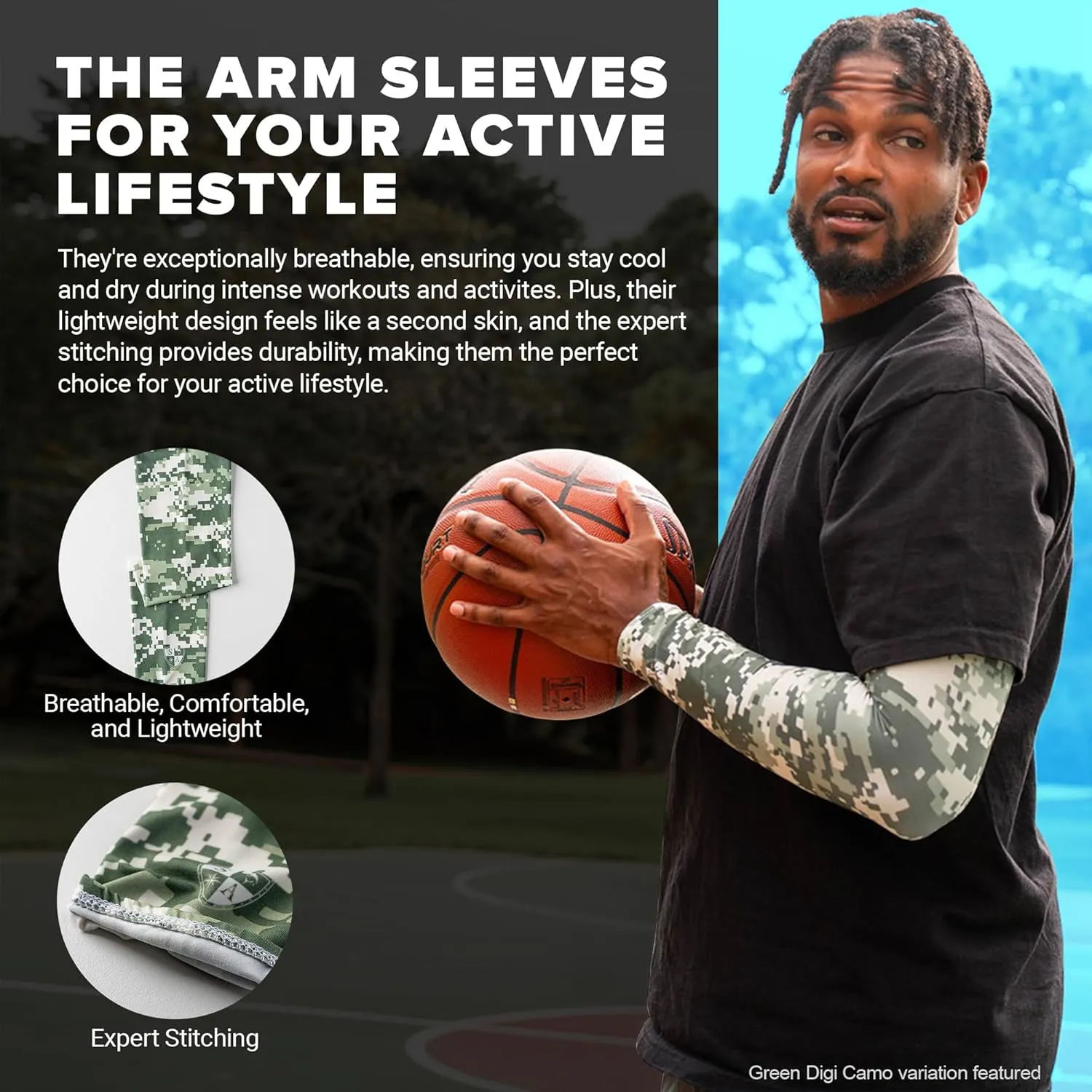 S A Compression Arm Sleeve UV 30  Sun Protection, Moisture Wicking, 4-Way Stretch