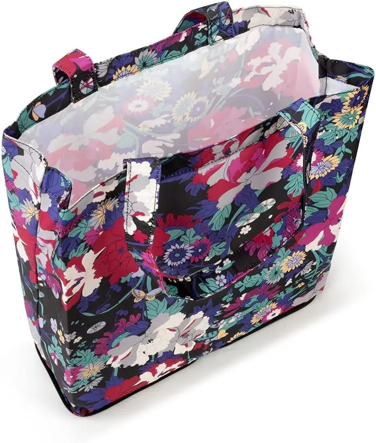 Sakroots Palo Alto Repreve Packable Tote in Eco-Twill, Black Spirit Desert, One Size