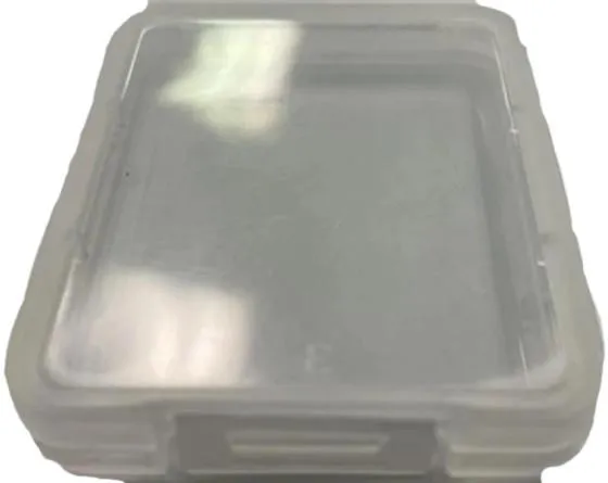 SAMPLE of 7.5 mm Clear Slim Shatter Container SD Card Case (1 Count SAMPLE)