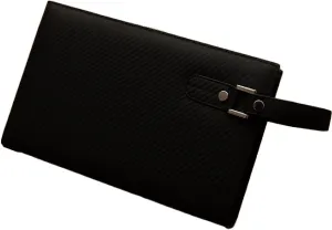 SANTO HOMME Men's Second Bag, Italian Carbon Leather, Genuine Product