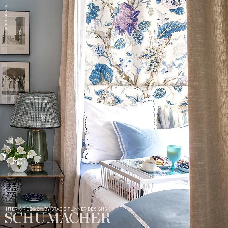 Schumacher Indian Arbre Hyacinth Fabric