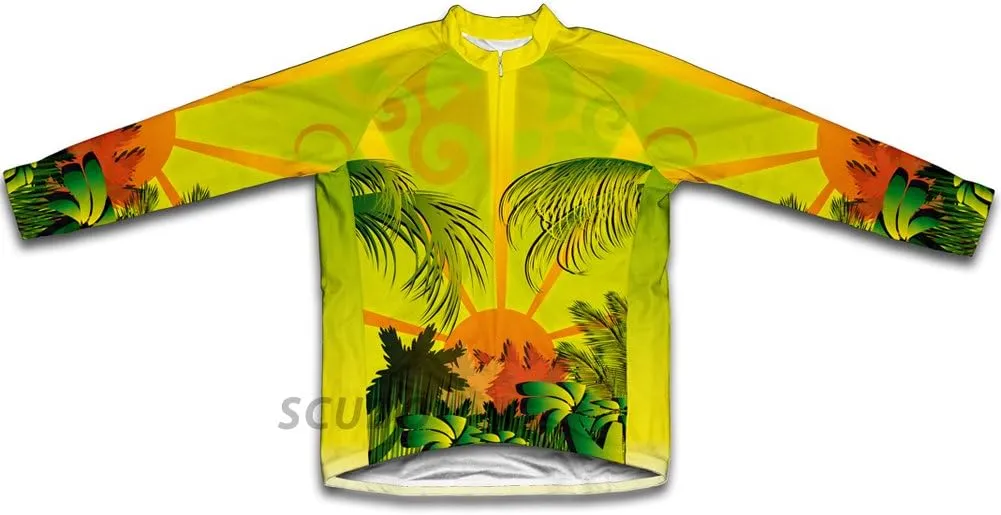 ScudoPro Sunlight Forest Long Sleeve Cycling Jersey for Men