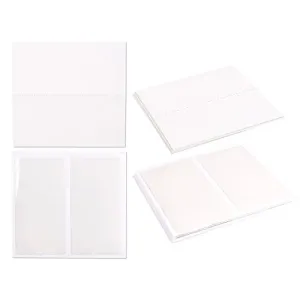 Self Adhesive Pockets with Labels Blank Cards (3 x 5.9 in, 24 Pieces)