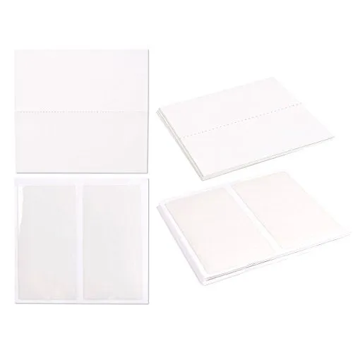 Self Adhesive Pockets with Labels Blank Cards (3 x 5.9 in, 24 Pieces)