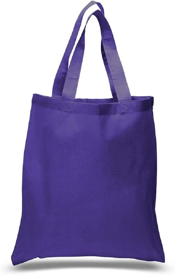Set of 6 Blank Cotton Tote Bags Reusable 100% Cotton Reusable Tote Bags