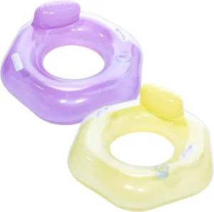 ShinyRelief 2 Pack Inflatable River Tube Float with Handles and Cup Holder Macaron Water Floating Chair Swimming Pool Water Raft Lounge Floats for Adults Beach Swimming Pool Party