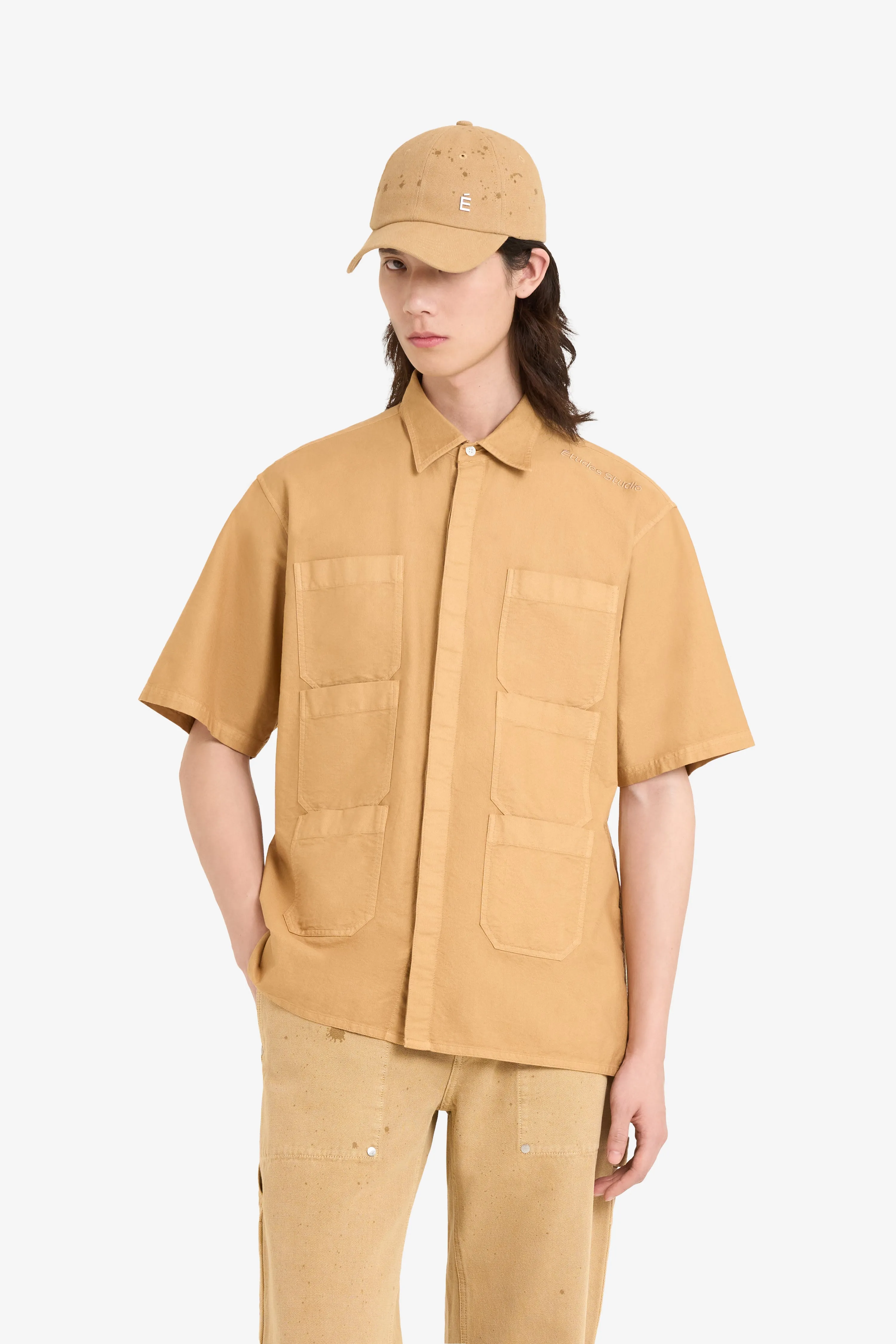 SHORT SLEEVES POCKETS SHIRT