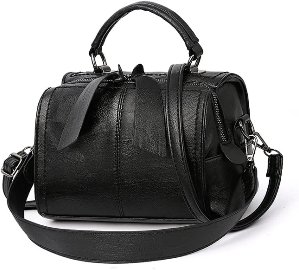 Shoulder Bag and Purse for Women PU Leather Handbag Multi-pocket Top-Handle Satchel Ladies Bowknot Tote