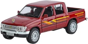 Simulation Car Model 1：32 for Hilux Picku Alloy Diecast Car Model Hobby Collection Decoration Mini Vehicles Toys(Red)