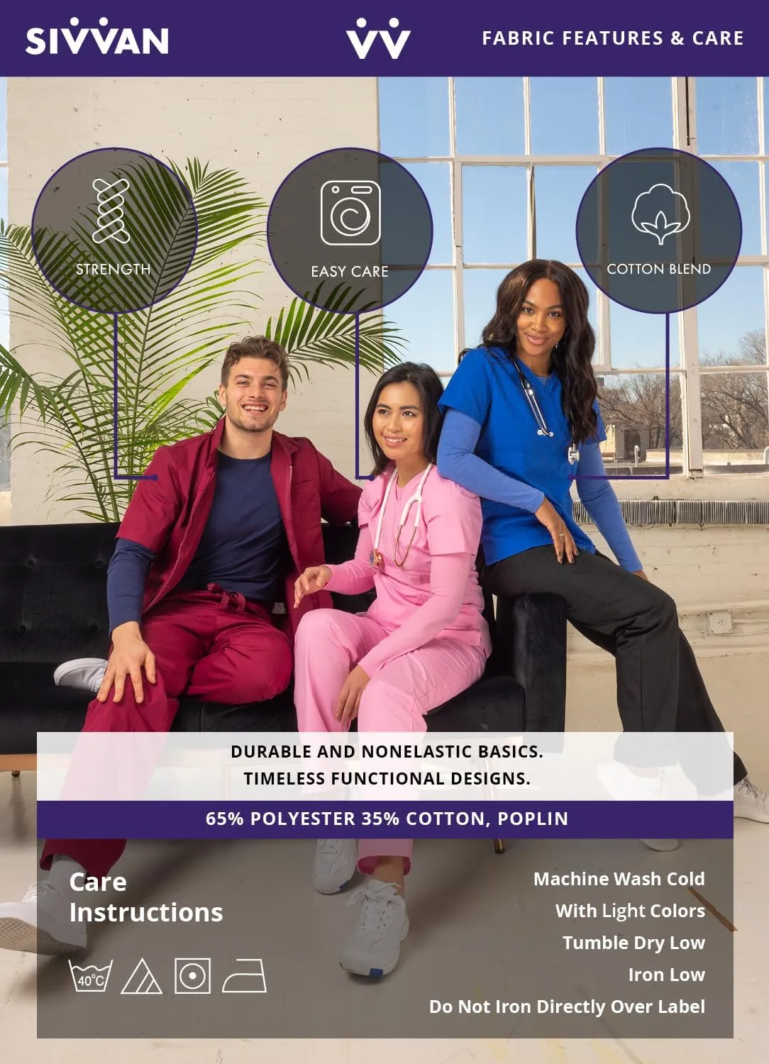 Sivvan Scrubs for Women - Front Snap Warm - Up Jacket