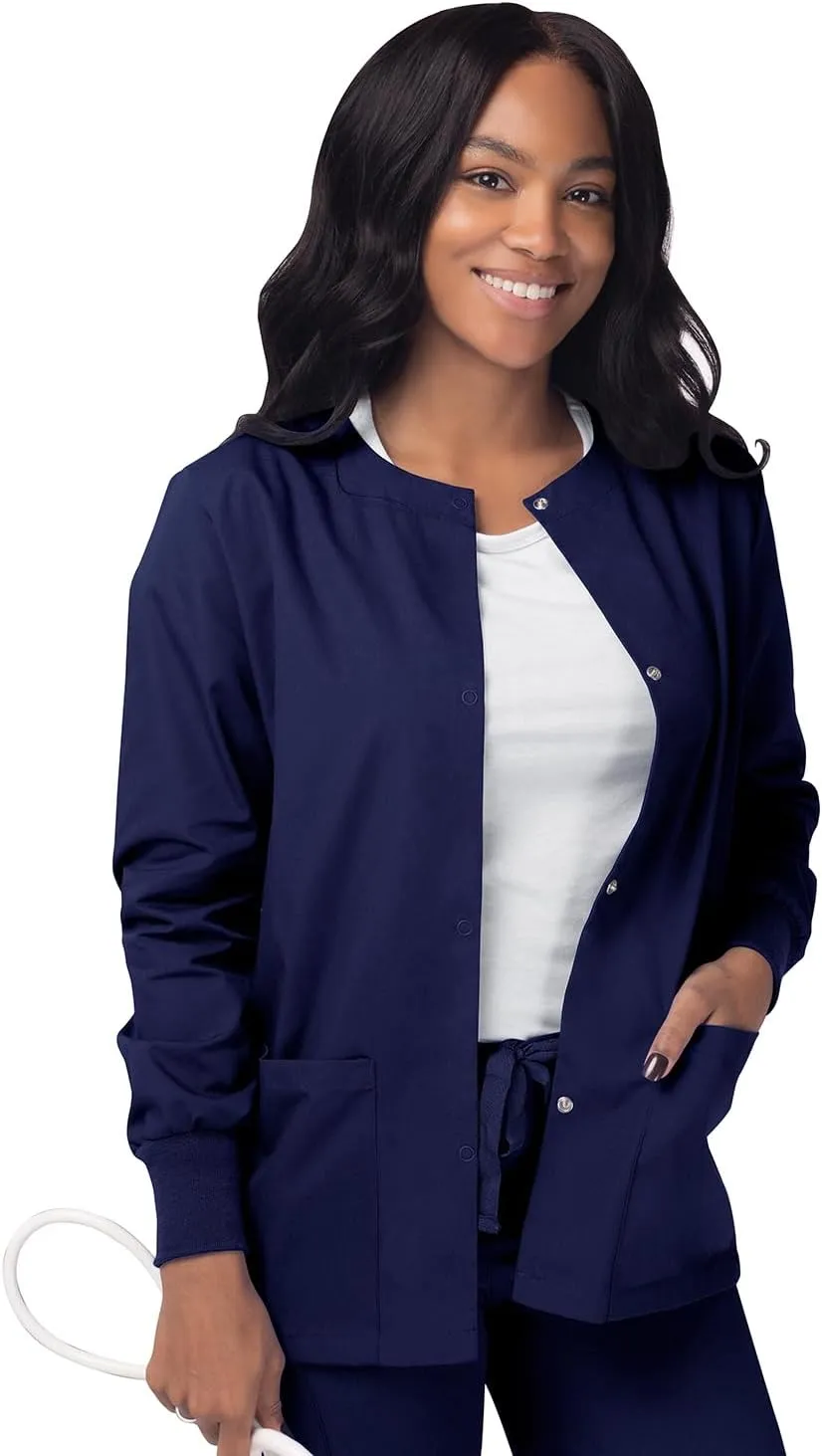 Sivvan Scrubs for Women - Front Snap Warm - Up Jacket