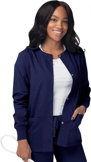 Sivvan Scrubs for Women - Front Snap Warm - Up Jacket