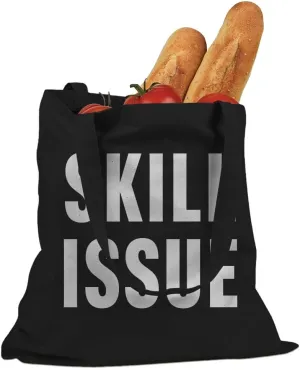SKILL ISSUE Cotton Canvas Tote Bag