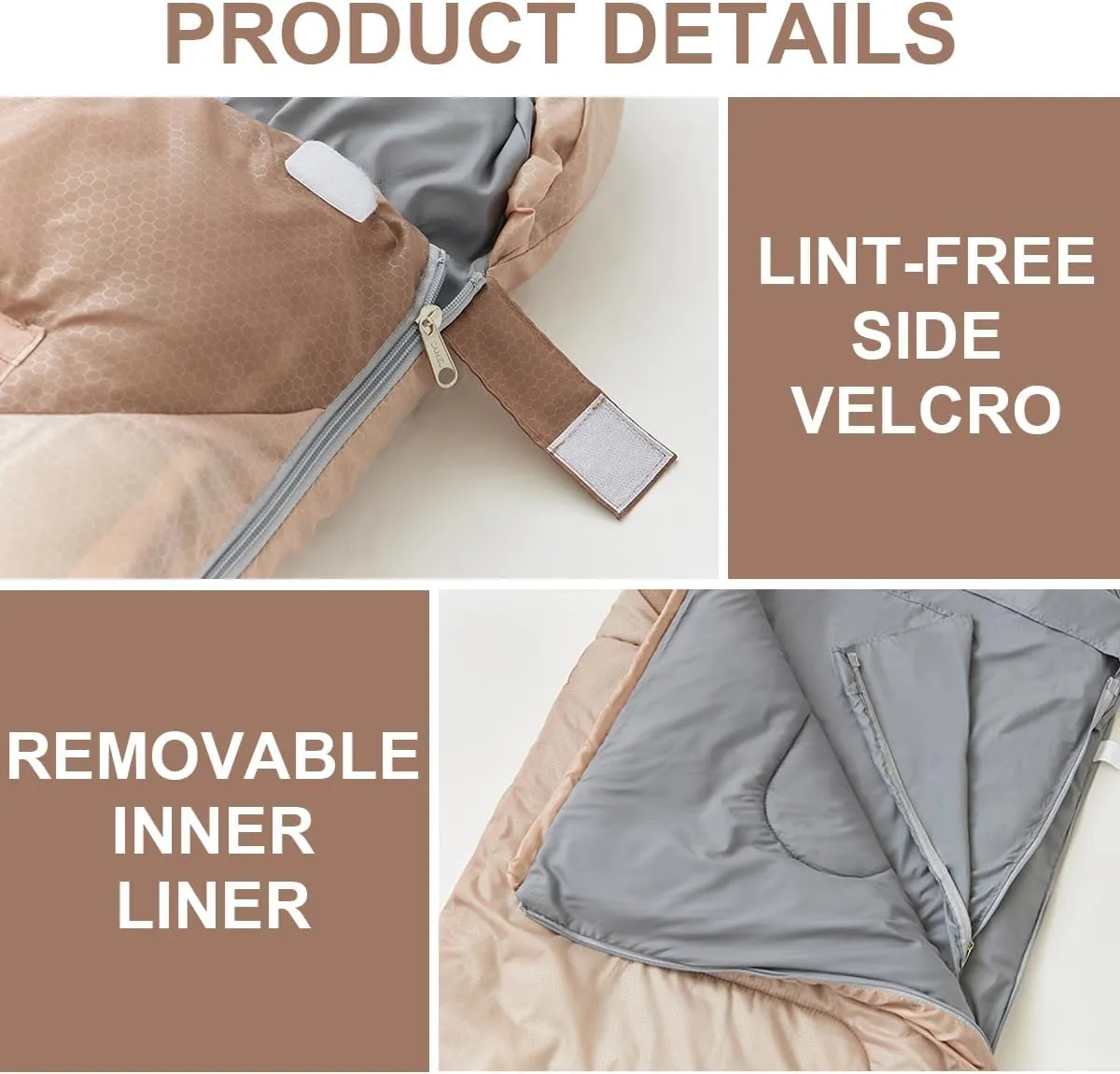 Sleeping Bag for Adults Backpacking Camping Hiking Detachable Washable Single Camping Sleeping Bag Indoor Outdoor