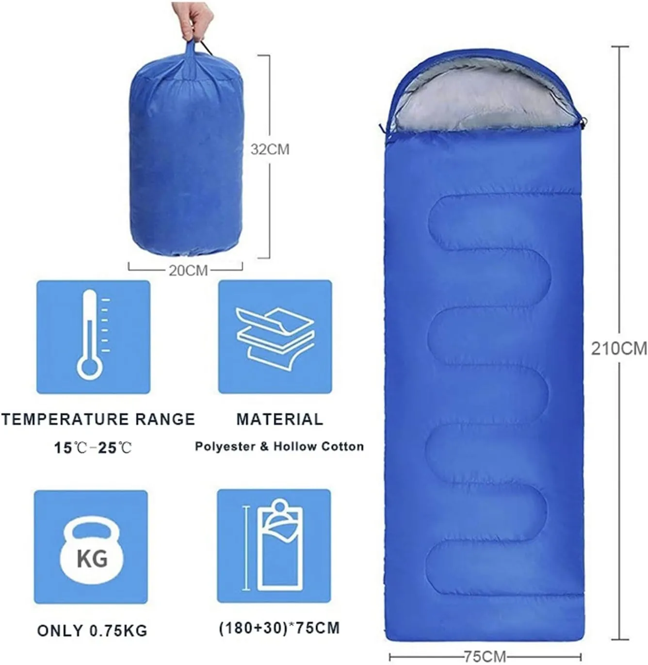 Sleeping Bags Sleeping Bag Camping Ultralight Waterproof Envelope Backpacking Sleeping Bags for Outdoor Traveling Hiking