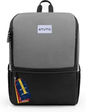 Slim Laptop Backpack for Men with 16 inch Laptop Compartment - Business Work Backpack for Men with Luggage Strap and Trolley Sleeve - Airflow Back, Fully Padded (Grey)
