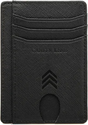 Slim Minimalist Wallet, Front Pocket Wallet, Credit Card Wallet Rfid Blocking,Small Leather Credit Card Holder For Men & Women (Cross Classic Black)