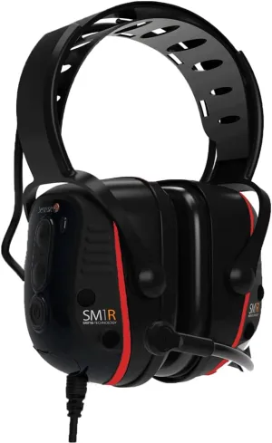 SM1R-IS Smart Two-Way Radio Industrial Communication Headset, Headband, 27dB NRR, SENS® Technology, Noise Canceling Ear Protection, 82 dB(A) Volume Limiter, Manufacturing, Oil & Gas, Mining
