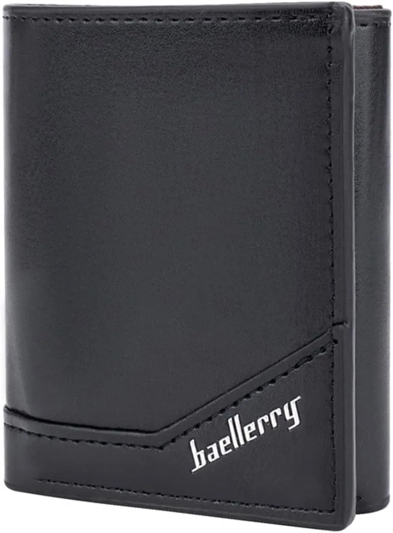 Small Popup Card Case Wallet, Campact Design RFID Wallet for Men with Card Slots, Slim Mens Leather Wallet Purse
